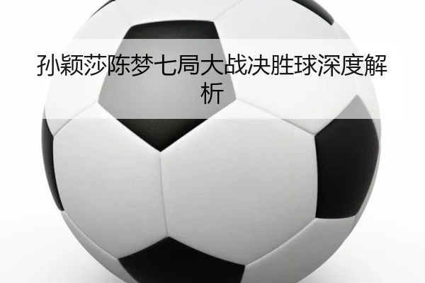 孙颖莎陈梦七局大战决胜球深度解析